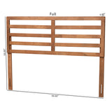 Baxton Studio Akemi Modern and Contemporary Ash Walnut Finished Wood Queen Size Headboard