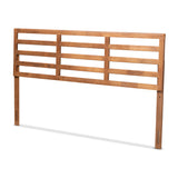 Akemi Modern and Contemporary Ash Walnut Finished Wood King Size Headboard