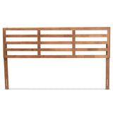 Baxton Studio Akemi Modern and Contemporary Ash Walnut Finished Wood King Size Headboard