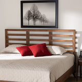 Baxton Studio Akemi Modern and Contemporary Ash Walnut Finished Wood King Size Headboard