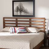 Baxton Studio Akemi Modern and Contemporary Ash Walnut Finished Wood King Size Headboard