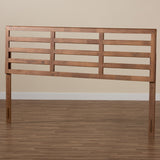 Baxton Studio Akemi Modern and Contemporary Ash Walnut Finished Wood King Size Headboard