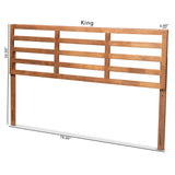 Baxton Studio Akemi Modern and Contemporary Ash Walnut Finished Wood King Size Headboard