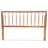 Valin Modern and Contemporary Ash Walnut Finished Wood King Size Headboard