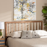 Valin Modern and Contemporary Ash Walnut Finished Wood King Size Headboard