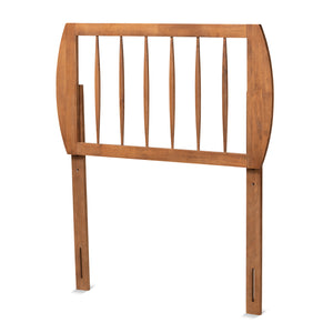Norman Modern and Contemporary Transitional Ash Walnut Finished Wood Twin Size Headboard