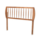 Norman Modern and Contemporary Transitional Ash Walnut Finished Wood King Size Headboard