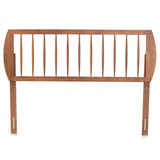 Norman Modern and Contemporary Transitional Ash Walnut Finished Wood King Size Headboard