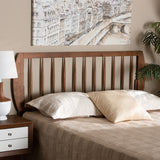 Norman Modern and Contemporary Transitional Ash Walnut Finished Wood King Size Headboard