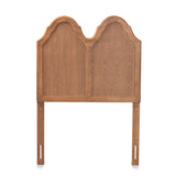 Tobin Vintage Classic and Traditional Ash Walnut Finished Wood Twin Size Arched Headboard