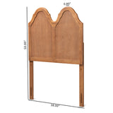 Tobin Vintage Classic and Traditional Ash Walnut Finished Wood Twin Size Arched Headboard