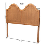 Tobin Vintage Classic and Traditional Ash Walnut Finished Wood King Size Arched Headboard