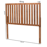 Oren Modern and Transitional Ash Walnut Finished Wood King Size Headboard