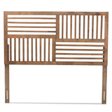 Adler Modern and Contemporary Transitional Ash Walnut Finished Wood King Size Headboard