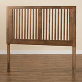 Harena Modern and Contemporary Transitional Ash Walnut Finished Wood King Size Headboard