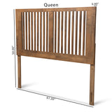 Harena Modern and Contemporary Transitional Ash Walnut Finished Wood King Size Headboard