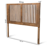 Harena Modern and Contemporary Transitional Ash Walnut Finished Wood King Size Headboard