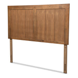 Patwin Modern and Contemporary Transitional Ash Walnut Finished Wood Headboard