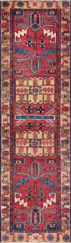 Pasargad Vintage Azerbaijan Rust Wool Area Rug 045607-PASARGAD