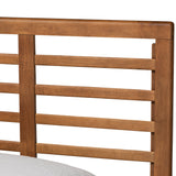 Baxton Studio Eris Mid-Century Modern Walnut Brown Finished Wood Twin Size Platform Bed