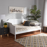 Baxton Studio Alya Classic Traditional Farmhouse White Finished Wood Full Size Daybed