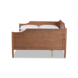 Baxton Studio Alya Classic Traditional Farmhouse Walnut Brown Finished Wood Full Size Daybed