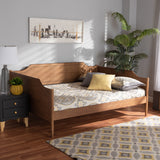 Baxton Studio Alya Classic Traditional Farmhouse Walnut Brown Finished Wood Full Size Daybed