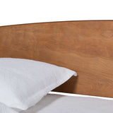 Veles Mid-Century Modern Ash Walnut Finished Wood Full Size Daybed with Trundle