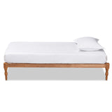 Iseline Modern and Contemporary Walnut Brown Finished Wood Twin Size Platform Bed Frame 