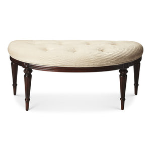 Butler Specialty Tamara Cherry Upholstered Demilune Bench 1120024