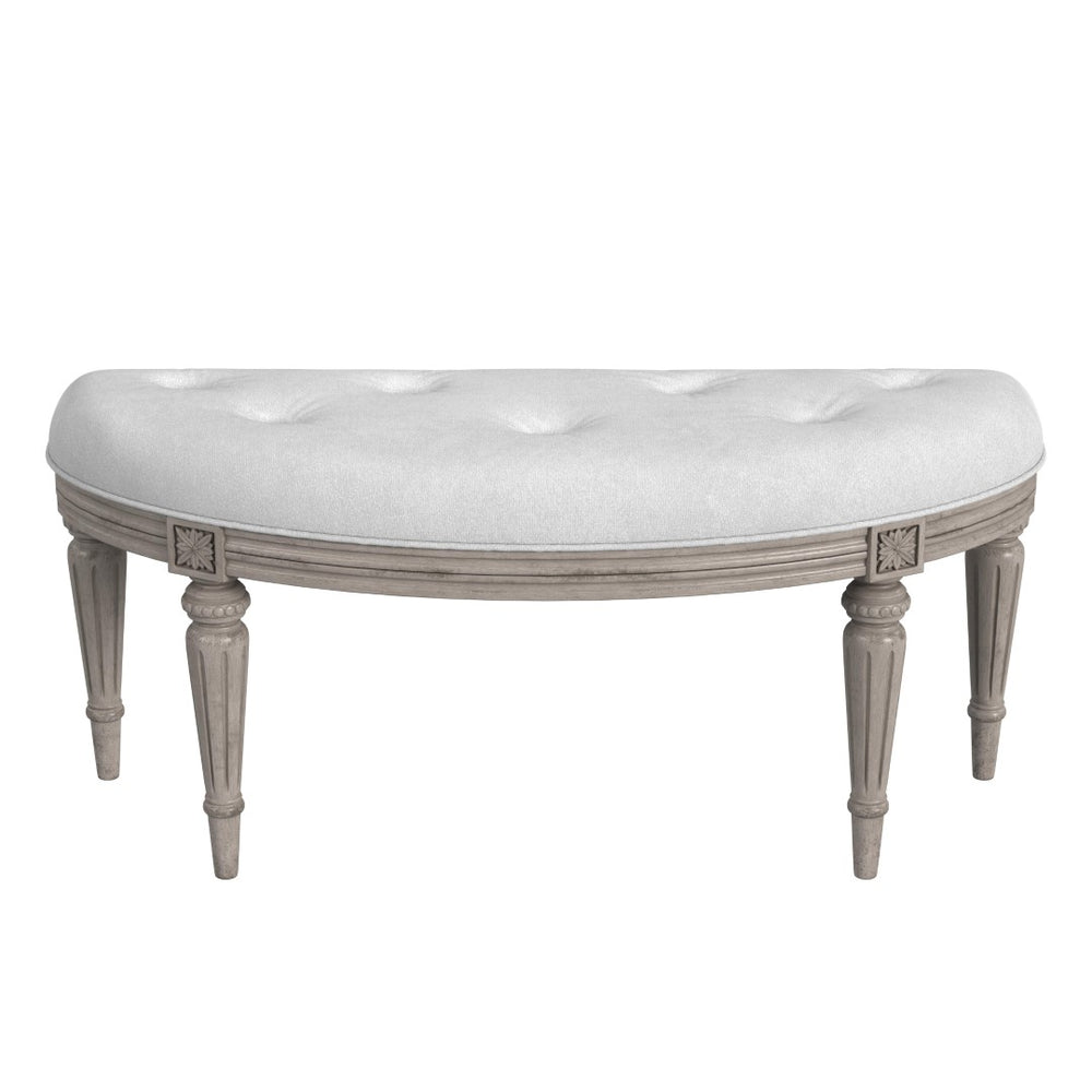 Butler Specialty Tamara DriftWood Upholstered Demilune Bench 1120247