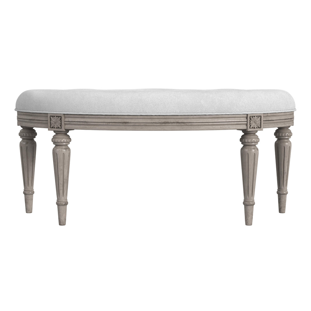 Butler Specialty Tamara DriftWood Upholstered Demilune Bench 1120247