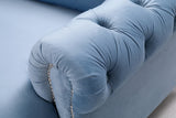 VIG Furniture Divani Casa Darla - Modern Blue Velvet Curved Sectional Sofa VG2T1124-5P-BLU