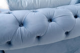 VIG Furniture Divani Casa Darla - Modern Blue Velvet Curved Sectional Sofa VG2T1124-5P-BLU