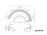 VIG Furniture Divani Casa Darla - Modern Black Velvet Circular Sectional Sofa VG2T1124-5P-BLK-2