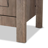 Derek Modern and Contemporary Transitional Natural Oak Finished Wood 2-Door Bookcase