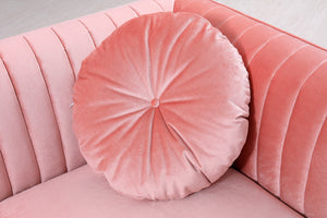 VIG Furniture Divani Casa - Rachel Modern Pink Velvet Left Facing Sectional Sofa VG2T1128-PNK