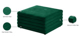 Lorenzo Velvet / Engineered Wood / Foam Contemporary Green Velvet Ottoman - 32.5" W x 32.5" D x 17" H