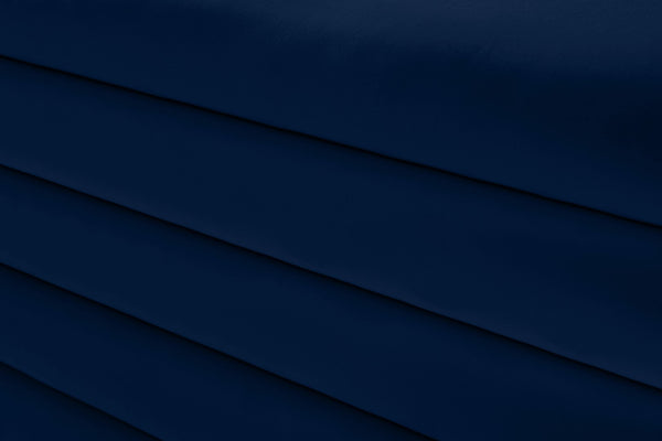 Lorenzo Velvet / Engineered Wood / Foam Contemporary Navy Velvet Ottoman - 32.5" W x 32.5" D x 17" H