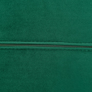 Gilda Lounge Chair in Green Velvet with Silver Base