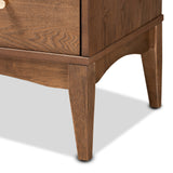 Baxton Studio Landis Mid-Century Modern Ash Walnut Finished Wood 4-Drawer Chest