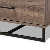 Daxton Modern and Contemporary Rustic Oak Finished Wood 3-Drawer Storage Chest