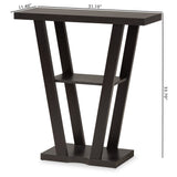 Baxton Studio Boone Modern and Contemporary Dark Brown Finished Wood Console Table