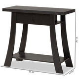 Baxton Studio Herman Modern and Contemporary Dark Brown Finished Wood 1-Drawer Console Table