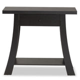 Baxton Studio Herman Modern and Contemporary Dark Brown Finished Wood 1-Drawer Console Table