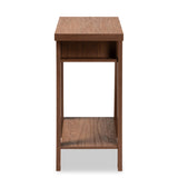 Baxton Studio Herman Modern and Contemporary Walnut Brown Finished Wood 1-Drawer Console Table