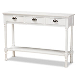 Garvey French Provincial Finished Wood 3-Drawer Entryway Console Table