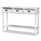 Garvey French Provincial Finished Wood 3-Drawer Entryway Console Table