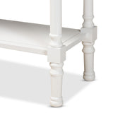 Garvey French Provincial White Finished Wood 3-Drawer Entryway Console Table