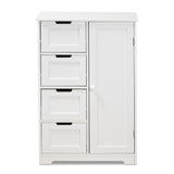 Baxton Studio Bauer Modern and Contemporary White Finished Wood 4-Drawer Bathroom Storage Cabinet 